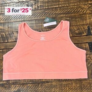 4x Coral Crop Tank Top